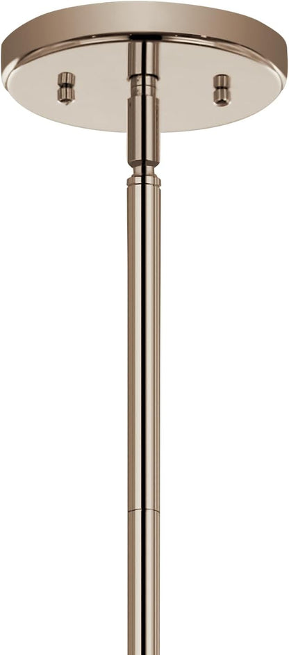 KICHLER Velestino 30.25" 6 Light Chandelier in Polished Nickel, for Foyer, Dining Room, Living Room, Bedroom, (21.25" x 30.25") 52679PN