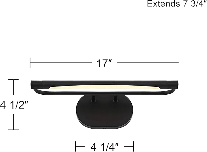 Possini Euro Design Possini Euro Samuel 17" Wide Black LED Picture Light