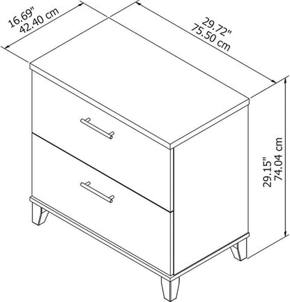 Pemberly Row Lateral File Cabinet in Hansen Cherry - Eng Wood