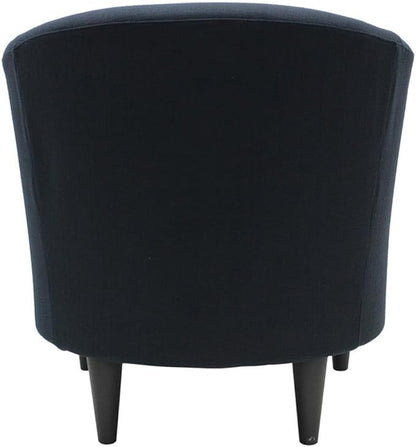 Pemberly Row 17.5" Traditional Fabric Club Chair in Dark Blue