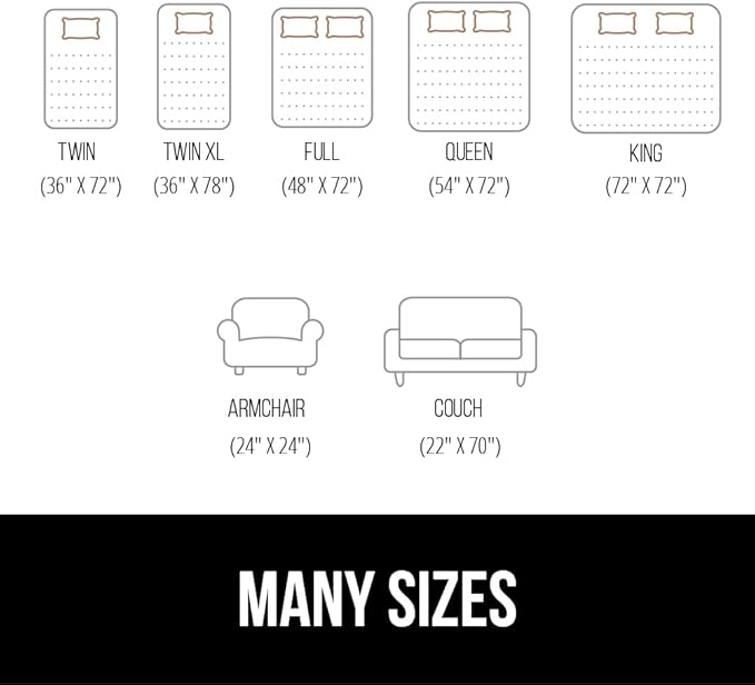 GORILLA GRIP Non Slip Couch Gripper, Prevents Couches from Sliding and Holds Bed in Place, Pad Grips Beds, Sofa, Mattresses, Chair Cushions and Helps Keep Topper from Slipping, Easy Trim Pads, 2 Pack