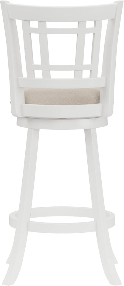 Hillsdale Fairfox 30.5" Wood Swivel Bar Height Stool, White