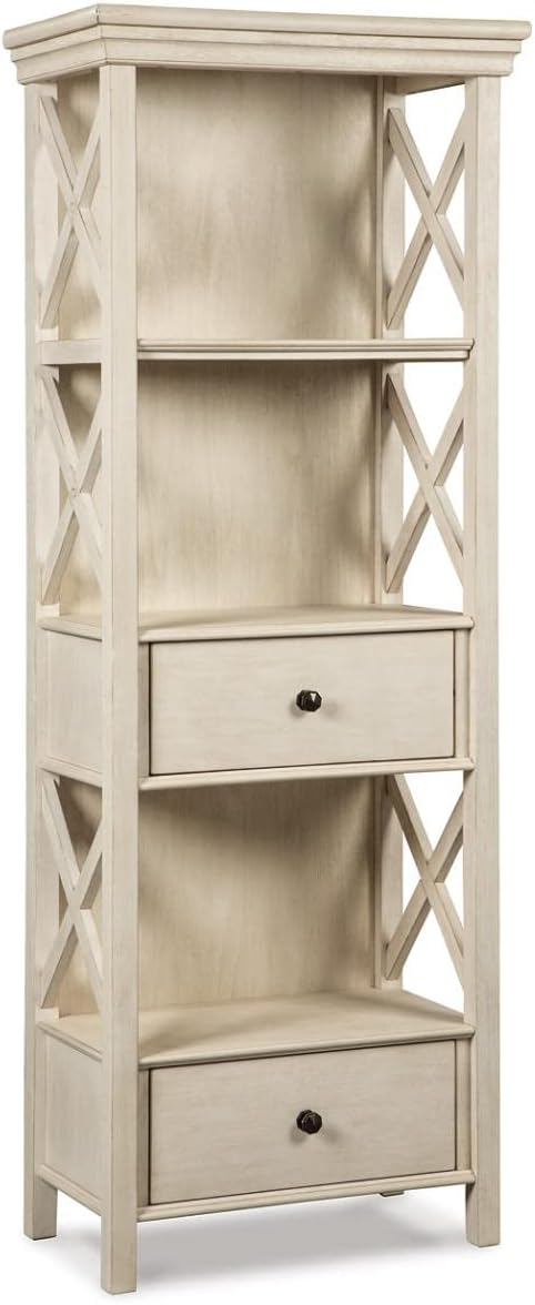Signature Design by Ashley Bolanburg Cottage Chic Display Cabinet or Bookcase, Antique White
