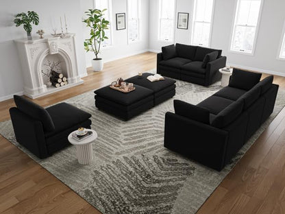 Txtin's Sectional Couches for Living Room U Shaped Cloud Couch with Ottoman Deep Plush 5 Seats Sofa Modern Sofa for Apartment