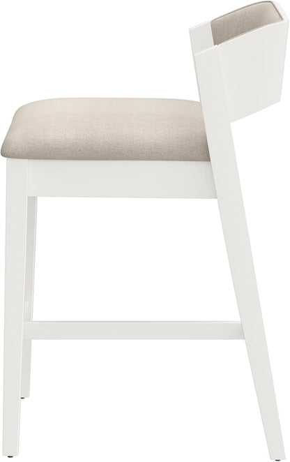 Hillsdale Dresden Wood Counter Height Stool, White
