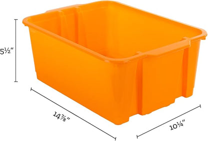 Really Good Stuff Classroom Stacking Bins - Neon - Set of 4