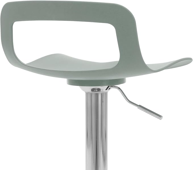 NOBPEINT Contemporary Chrome Air Lift Adjustable Swivel Bar Stool (6 Pieces, Mint Green)