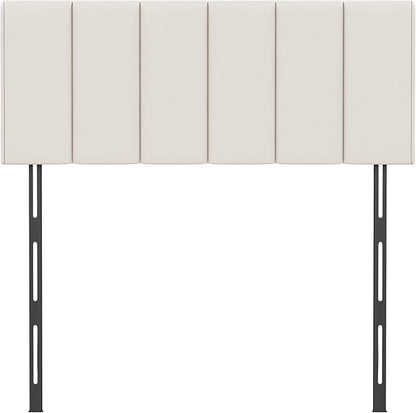HAOBO Home Upholstered Headboards Foldable Queen/Full Faux Leather Panels with Height Adjustments-White