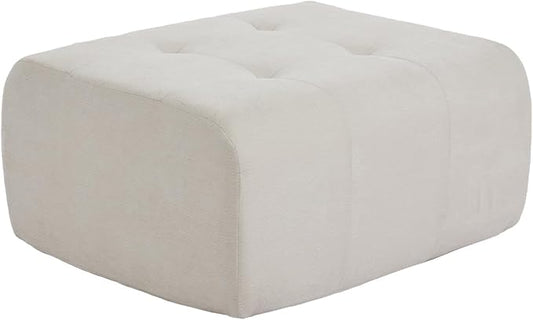 Cloud Ottoman, Modern Boneless Modular Footstool for Modular Sectional Couch for Living Room, No Assembly, Beige