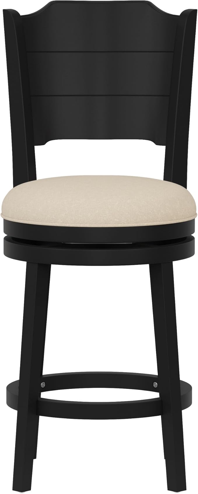 Hillsdale Clarion Wood Counter Height Swivel Stool, Black