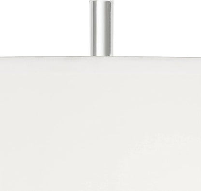 Possini Euro Design Cadence Modern Table Lamp 30" Tall with Square White Marble Riser Linear Glass Rod White Linen Drum Shade for Bedroom Living Room Nightstand Bedside Night Stand Office Kids Room