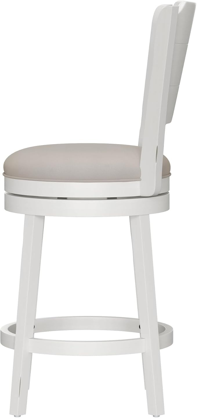 Hillsdale Clarion Wood Swivel Stool, Counter Height, Sea White