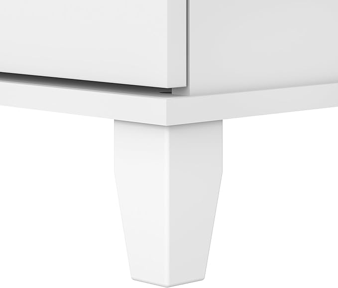 Bush Furniture 2 Drawer Lateral File Cabinet, Letter and Legal-Size Document Storage for Home or Professional Office, Somerset Collection, White