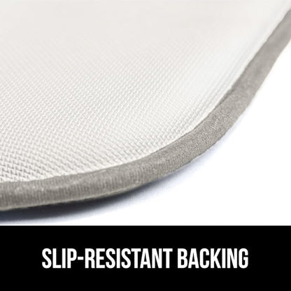 GORILLA GRIP Slip Resistant Chair Cushions, No Ties Required, Memory Foam Pads for Dining Room, Kitchen Table, Office, Rocking Chairs, Plush Seat Cover Cushion Pad, Home Decor, Set of 4 16x16, Lt Gray