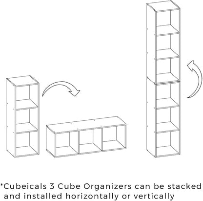 ClosetMaid 3 tier 1024 Cubeicals Organizer, 3-Cube, White