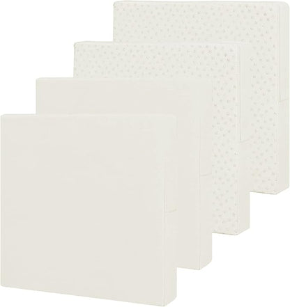 Easy-Going Waterproof Patio Cushion Covers 20x18x4 inch 4 Pack Replacement Non-Slip Outdoor Seat Cushion Slipcover with Zipper. Cream
