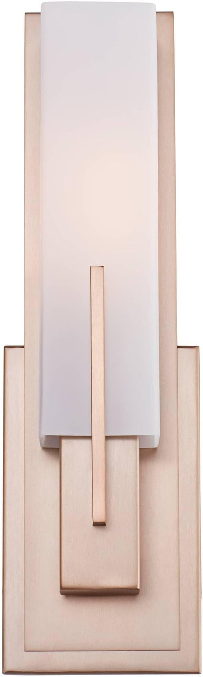 Possini Euro Design Midtown Modern Wall Light Sconces Set of 2 Burnished Brass Gold Hardwired 4 1/2" Fixture White Glass Shade for Bedroom Bathroom Vanity Living Room Home Hallway Dining Kitchen
