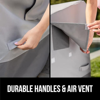 GORILLA GRIP Waterproof Medium Outdoor Patio Chair Cover, 30 Inch, Adjustable Furniture Covers Sets for Winter, Keep Cushions Dry, Protects from Sun, Snow, Rain, Windproof, UV Coated, 1 Pack