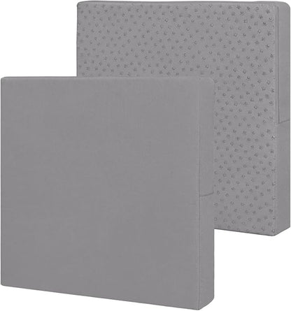 Easy-Going Waterproof Patio Cushion Covers 24x24x4 inch 2 Pack Replacement Non-Slip Outdoor Seat Cushion Slipcover with Zipper. Gray