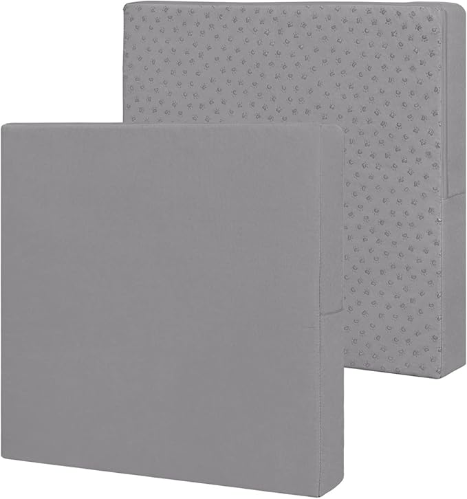 Easy-Going Waterproof Patio Cushion Covers 27x25x5 inch 2 Pack Replacement Non-Slip Outdoor Seat Cushion Slipcover with Zipper. Gray