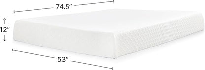 Signature Design by Ashley Chime Memory Foam 12" Full Mattress with Thick Memory and Support Foam for Pressure Relief, Fiberglass Free, Mattress In A Box