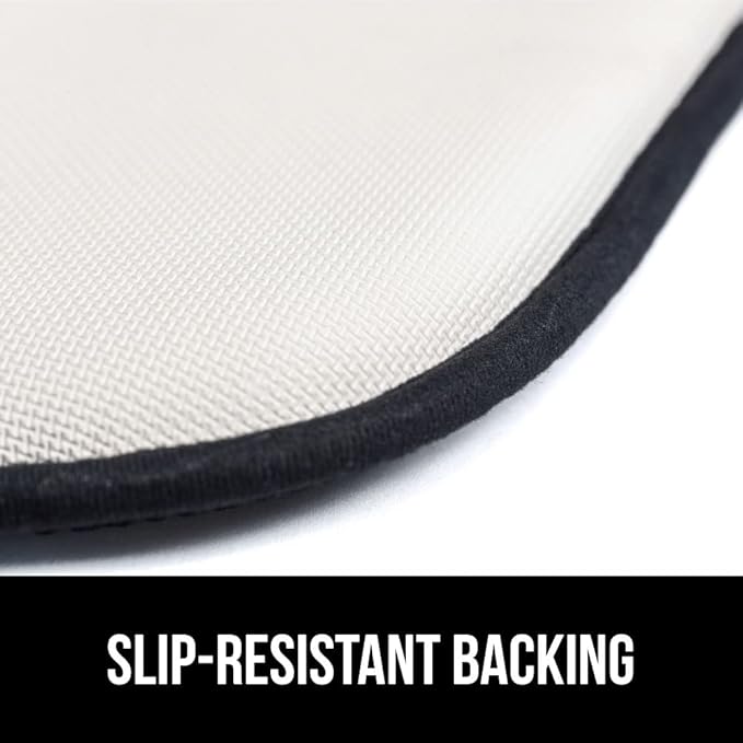 GORILLA GRIP Slip Resistant Chair Cushions, No Ties Required, Memory Foam Pads for Dining Room, Kitchen Table, Office, Rocking Chairs, Plush Seat Cover Cushion Pad, Home Decor, Set of 4 16x16, Black