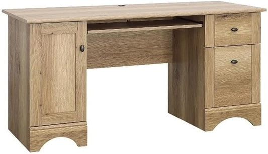 Sauder Miscellaneous Office Computer Desk with Drawers, Timber Oak Finish