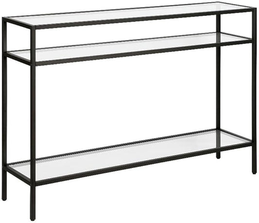 Siviline 42'' Wide Rectangular Console Table in Blackened Bronze