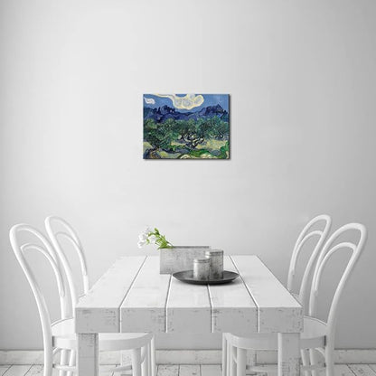 Wieco Art Olive Trees by Van Gogh Oil Paintings Reproduction Artwork Abstract Canvas Prints Wall Art Stretched and Framed Abstract Landscape Pictures Ready to Hang for Home Office Decorations