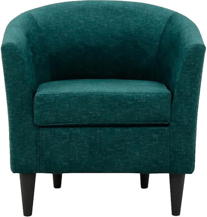 Pemberly Row 17.5" Traditional Polyester Fabric Club Chair in Teal