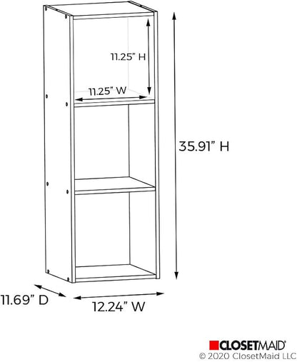 ClosetMaid 3 tier 1024 Cubeicals Organizer, 3-Cube, White