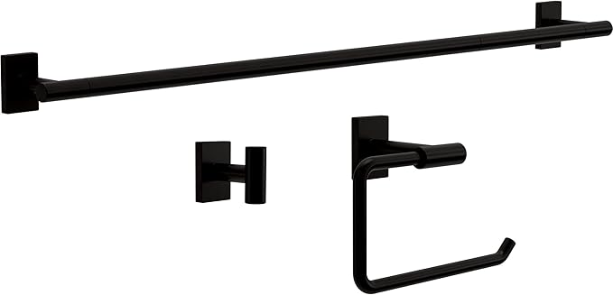 FRANKLIN BRASS Hartwell (1-Pack) Towel Hooks Matte Black Single Bathroom Hooks Wall Mounted for Robes & Towels Hand Towel Hook Holder Kitchen, Bathroom Accessories HRT35-MB