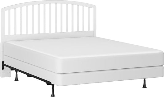 Hillsdale Carolina Headboard with Bed Frame, Full/Queen, White
