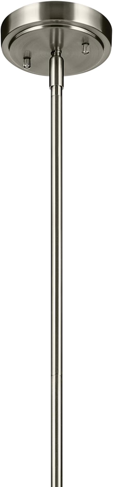 Kichler Everly 15.25" Kitchen Bell Pendant in Brushed Nickel, 1-Light Clear Seeded Glass Pendant Light, (15.25" H x 10.5" W), 42141NICS