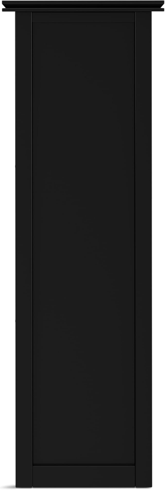 SIMPLIHOME Artisan Bookcase - 45 inch Tall 9-Cube Solid Wood Cube Organizer in Black, Transitional Storage Bookcase for Living Room, Study Room or Office with Fixed Shelves and Tapered Legs