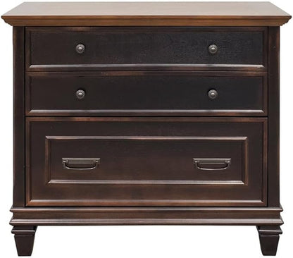 Martin Furniture Hartford Lateral File Cabinet, Brown - Fully Assembled