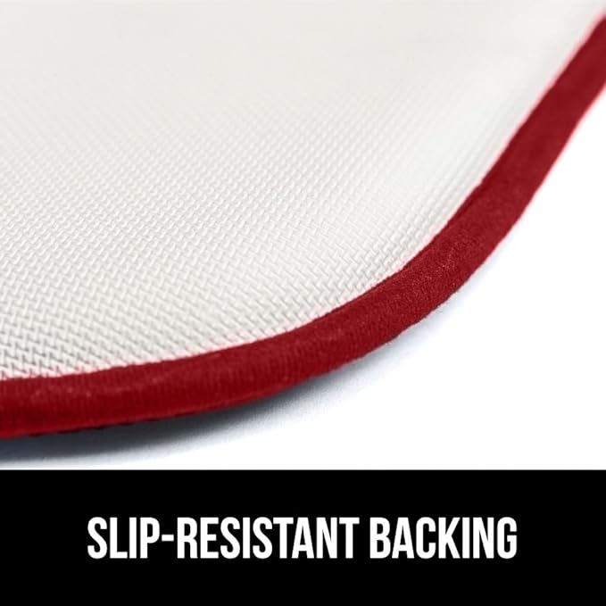 GORILLA GRIP Slip Resistant Chair Cushions, No Ties Required, Set of 6 Memory Foam Pads for Dining Room, Kitchen Table, Office, Rocking Chairs, Plush Seat Cover Cushion Pad, Home Decor, 16x16, Red