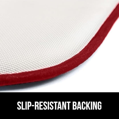 GORILLA GRIP Slip Resistant Chair Cushions, No Ties Required, Set of 6 Memory Foam Pads for Dining Room, Kitchen Table, Office, Rocking Chairs, Plush Seat Cover Cushion Pad, Home Decor, 16x16, Red