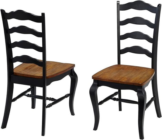 Homestyles French Countryside Black Dining Chairs, Set of 2