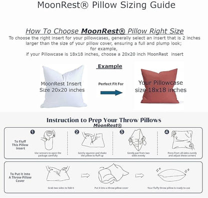 MoonRest® Synthetic Down Alternative 12x16 Lumbar Pillow Insert Form, for Decorative Throw Pillow, Sofa, Cushion and Bed Pillow - Pack of 2- Size 12“X 16”