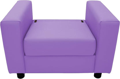 Factory Direct Partners SoftScape Inspired Playtime Classic Reading Chair, Children's Commercial-Grade Upholstered Furniture for Home, Daycare, Preschool, Library; Comfy Modern Design - Lavender