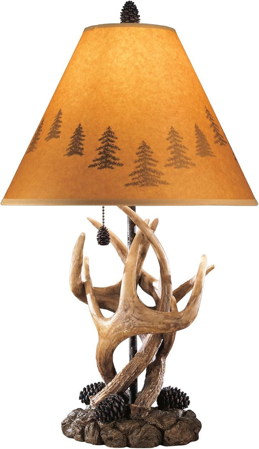 Signature Design by Ashley Derek Rustic Cabin Antler Lamp Set, 2 Count, Brown