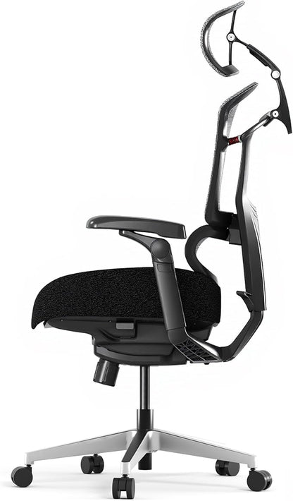 FLEXISPOT ErgoX-PRO Ergonomic Office Chair Black – 5D Lumbar, 7D Armrests, 4D Headrest, 551LB Capacity, Cloudtech Cushion – Office, Gaming, Bedroom