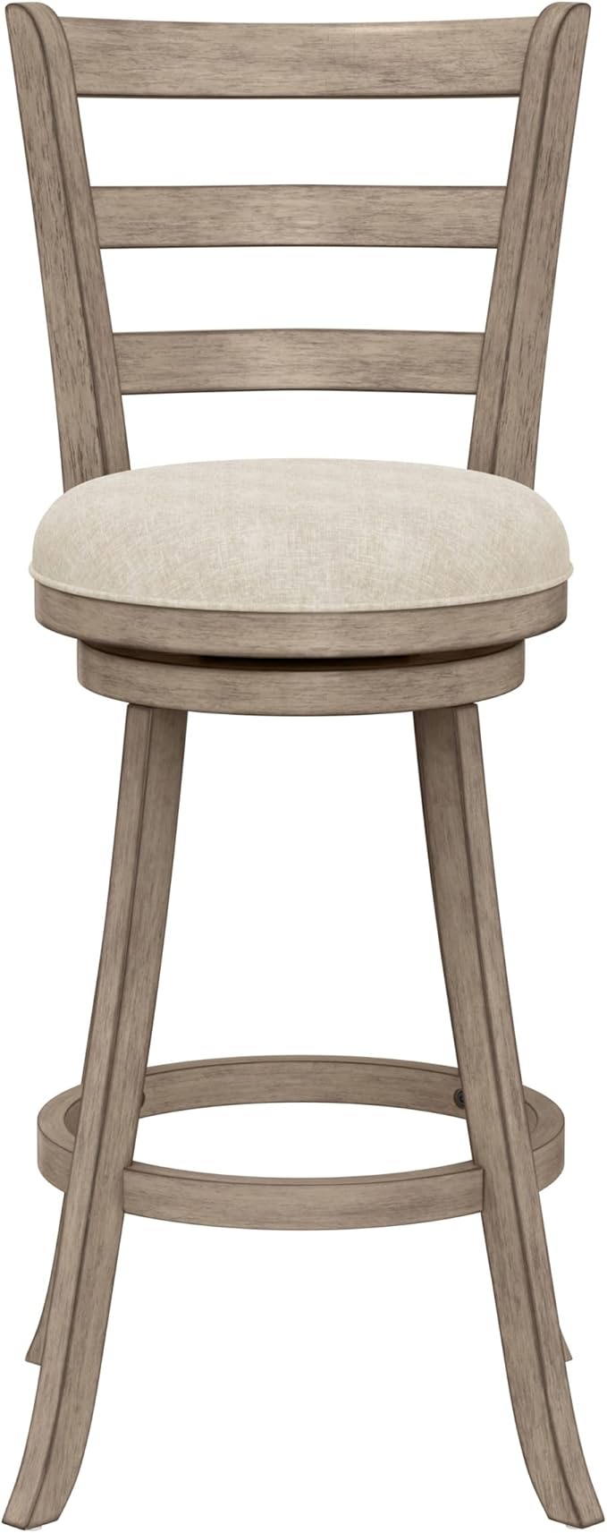 Hillsdale Laymon Modern Wood Bar Height Swivel Stool, Gray Brown