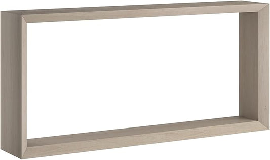 Henn&Hart 64'' Wooden Rectangular Console Table Entryway Table, Sofa Table with Wooden Shelf for Entryway, Living Room, Couch, Hallway, or Office, Alder White