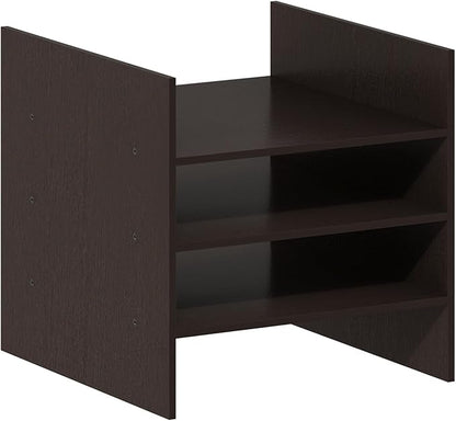 Furinno Cubicle Cube Insert, 3-Shelf Cube Organizer, Fits into Extra Thick Cubes, for Organizers and Storage, Dark Oak (Does not fit IKEA Kallax Shelving)