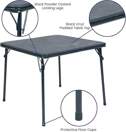 Flash Furniture Mindy Kids Navy 5 Piece Folding Table and Chair Set