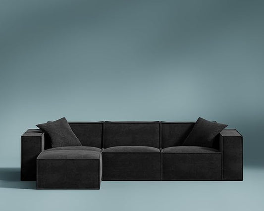 ROVE LAB M1 Modular Sectional Sofa with Ottoman, Sofa in a Box, PetFriendly Modular Couch, Spill-Resistant,Sustainable, Stylish, Modern Sectional Couch for Living Room with SmartFoam Comfort