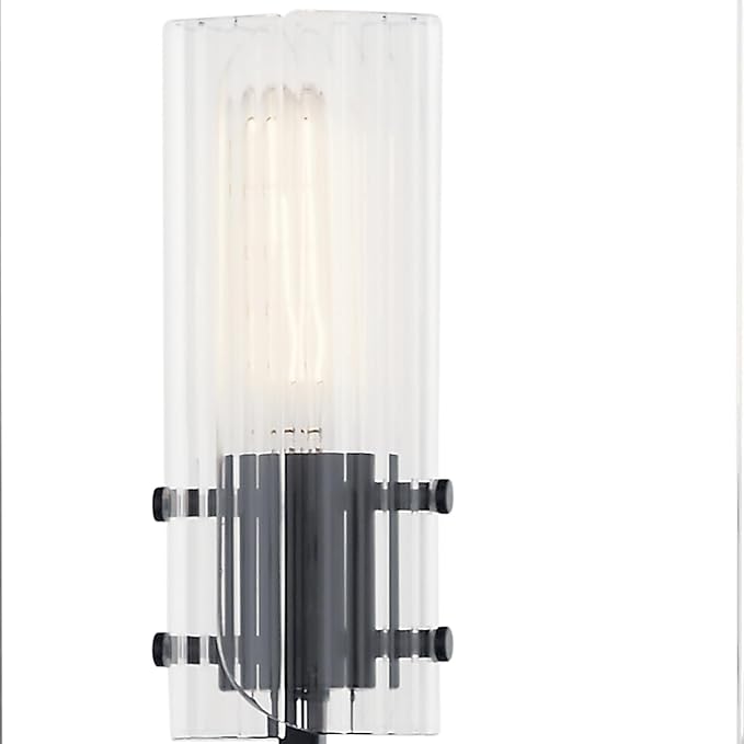 KICHLER Velestino 40.25" 8 Light Chandelier in Black, for Foyer, Dining Room, Living Room, Bedroom, (23.25" x 40.25") 52680BK