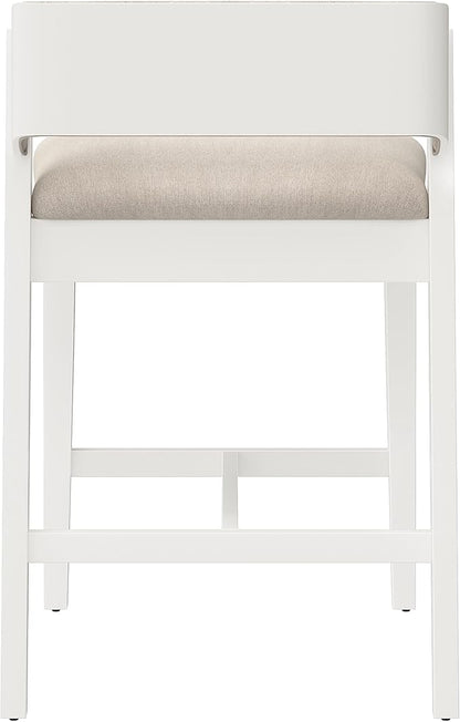 Hillsdale Dresden Wood Counter Height Stool, White